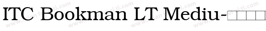 ITC Bookman LT Mediu字体转换